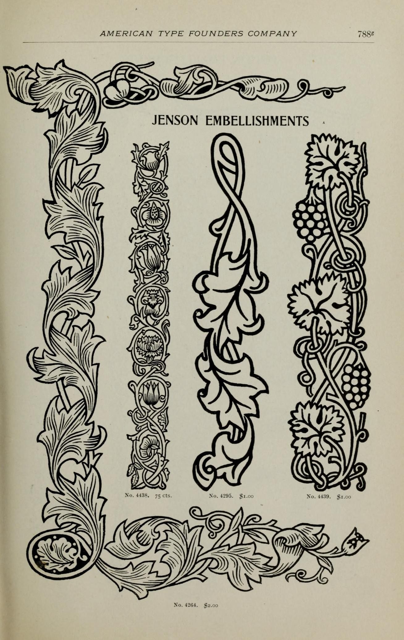 Desk book of type specimens, borders, ornaments, brass rules and cuts : catalogue of printing machinery and printers’ supplies : American Type Founders Company : Free Download, Borrow, and Streaming : Internet Archive