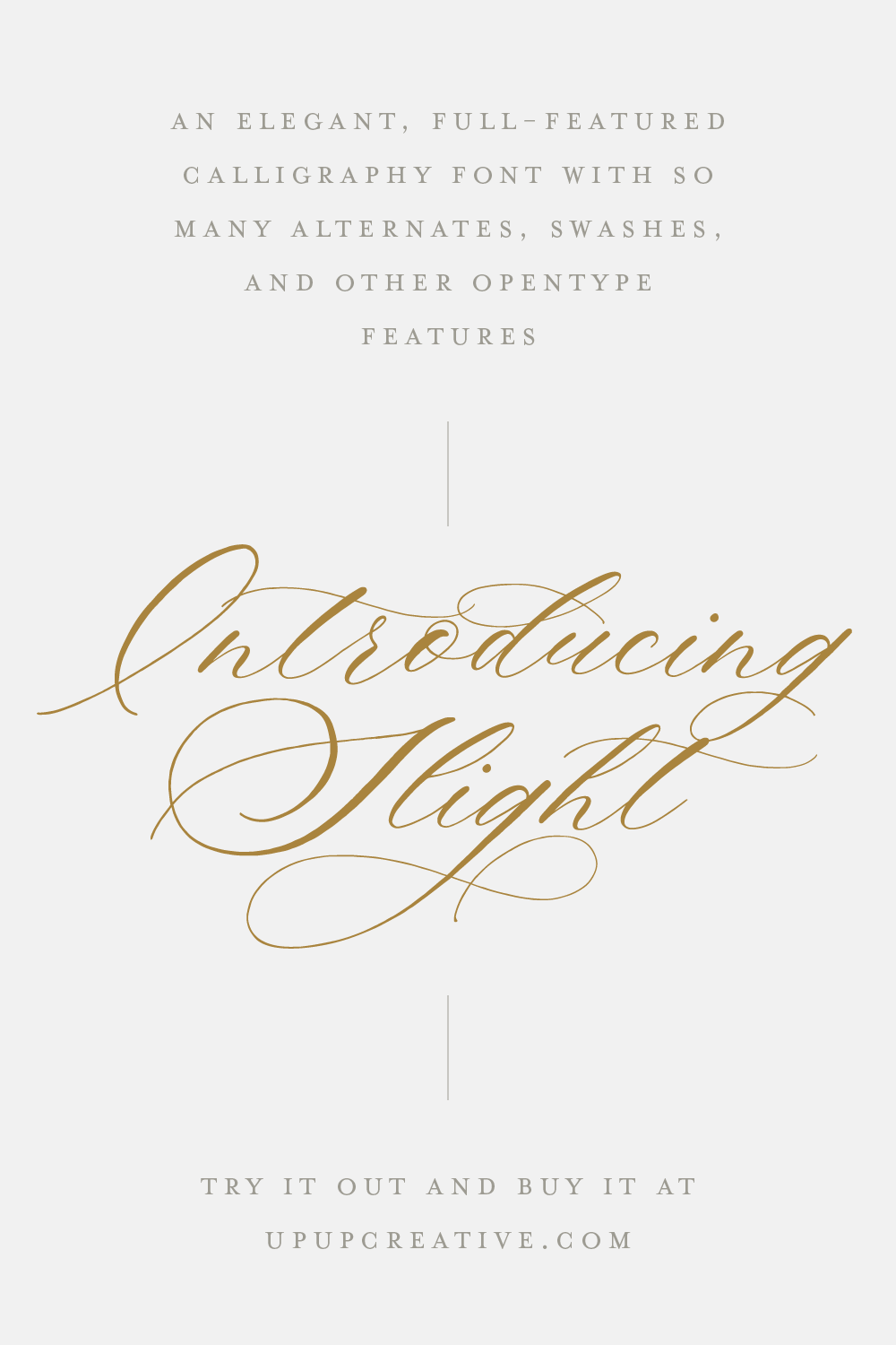 Slight, A Calligraphy Script Font from Up Up Creative