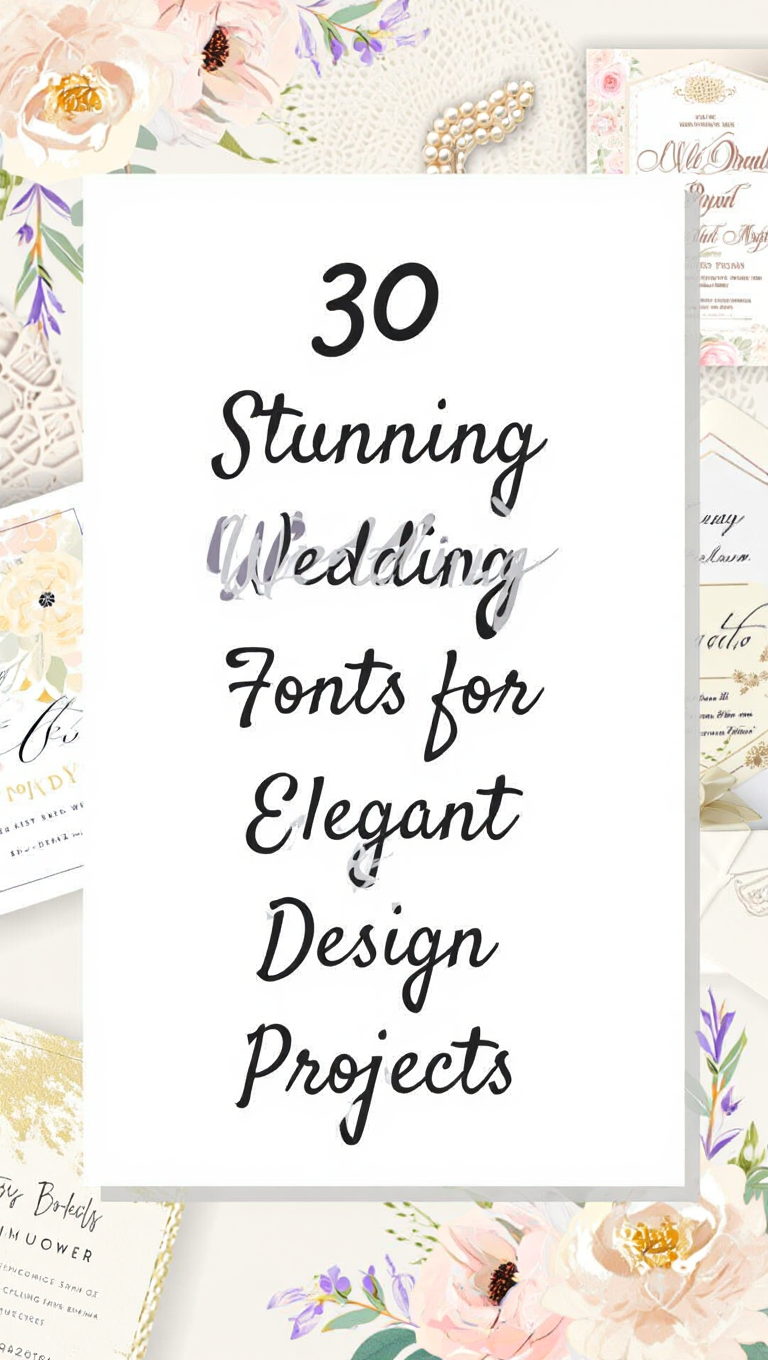 30 Stunning Wedding Fonts for Elegant Design Projects