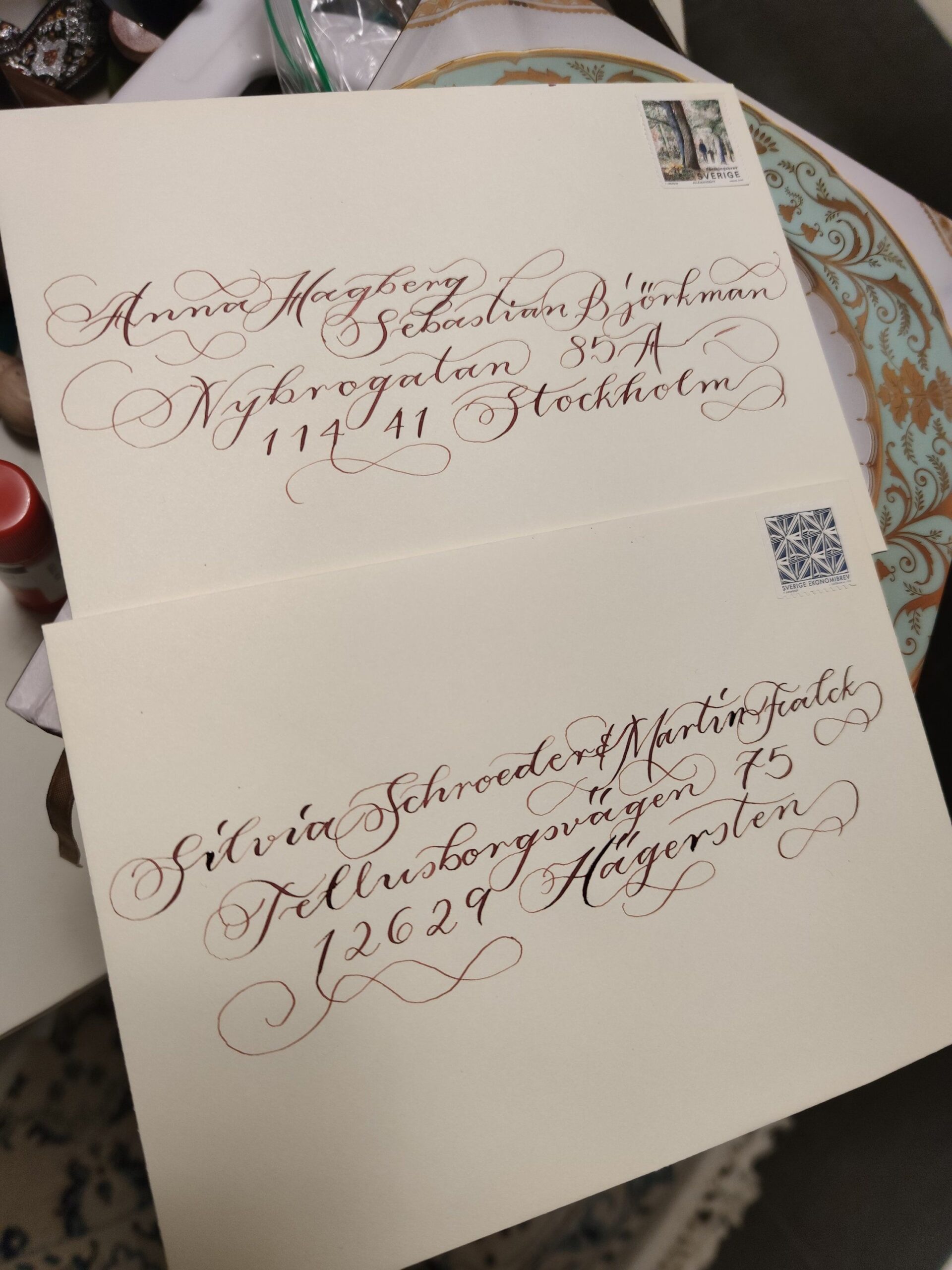 Up to 100 Hand Written Calligraphy Envelope Adressing