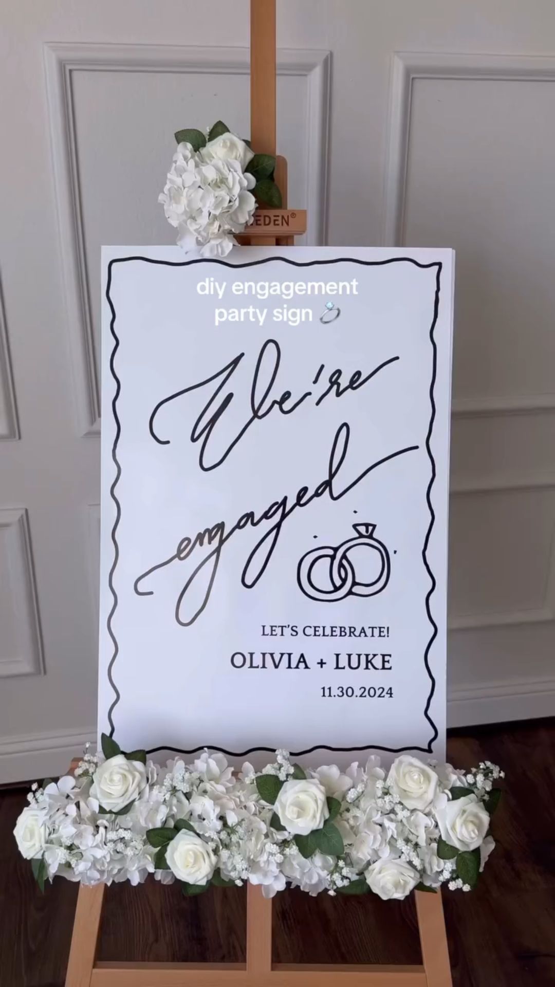 DIY Engagement Party Sign
