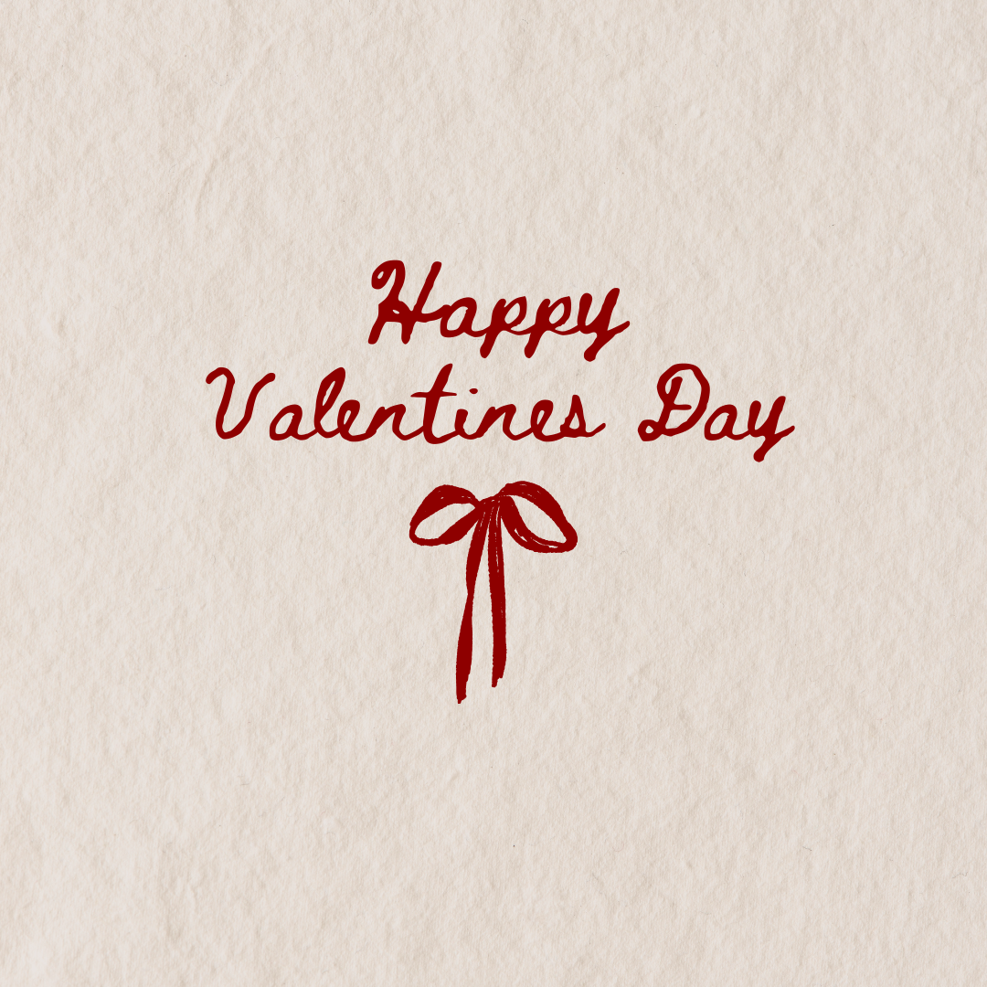 Happy Valentine’s Day Illustration | Hand-Drawn with a Bow