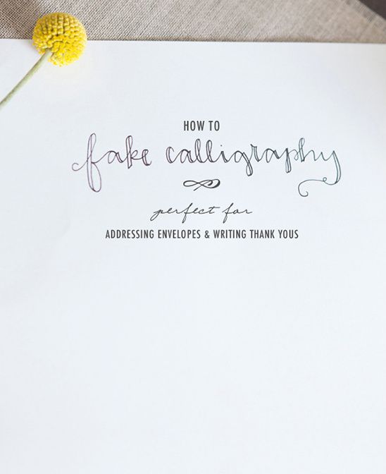 Fake Calligraphy: Easy Tips and Tricks for Pretty Envelope Addressing