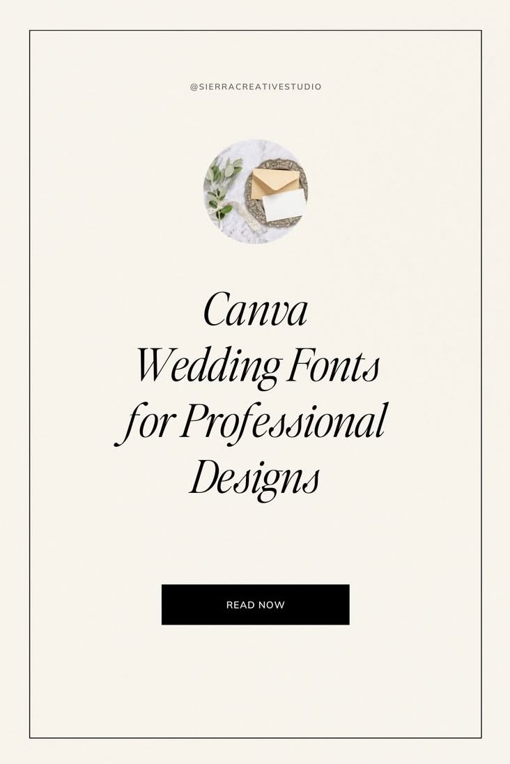 Elegant Wedding Fonts for Canva Designs
