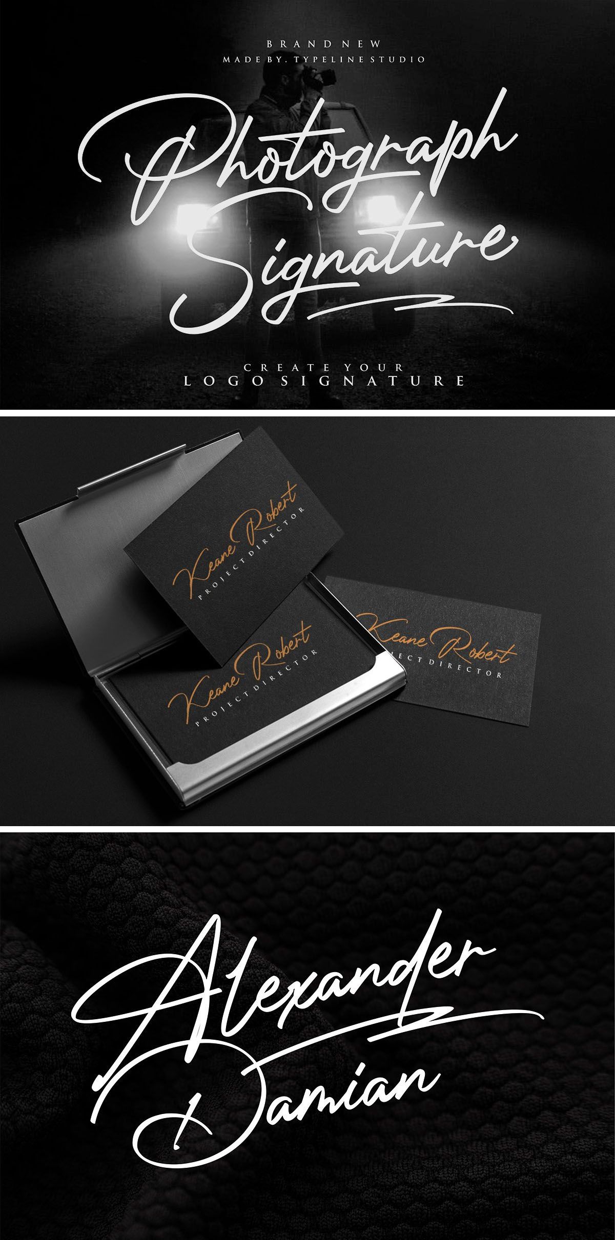 Photograph Signature Logo fonts