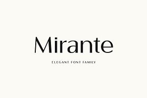 Mirante Elegant Font Family