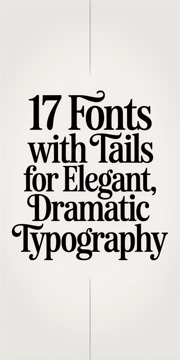 17 Fonts With Tails for Elegant, Dramatic Typography