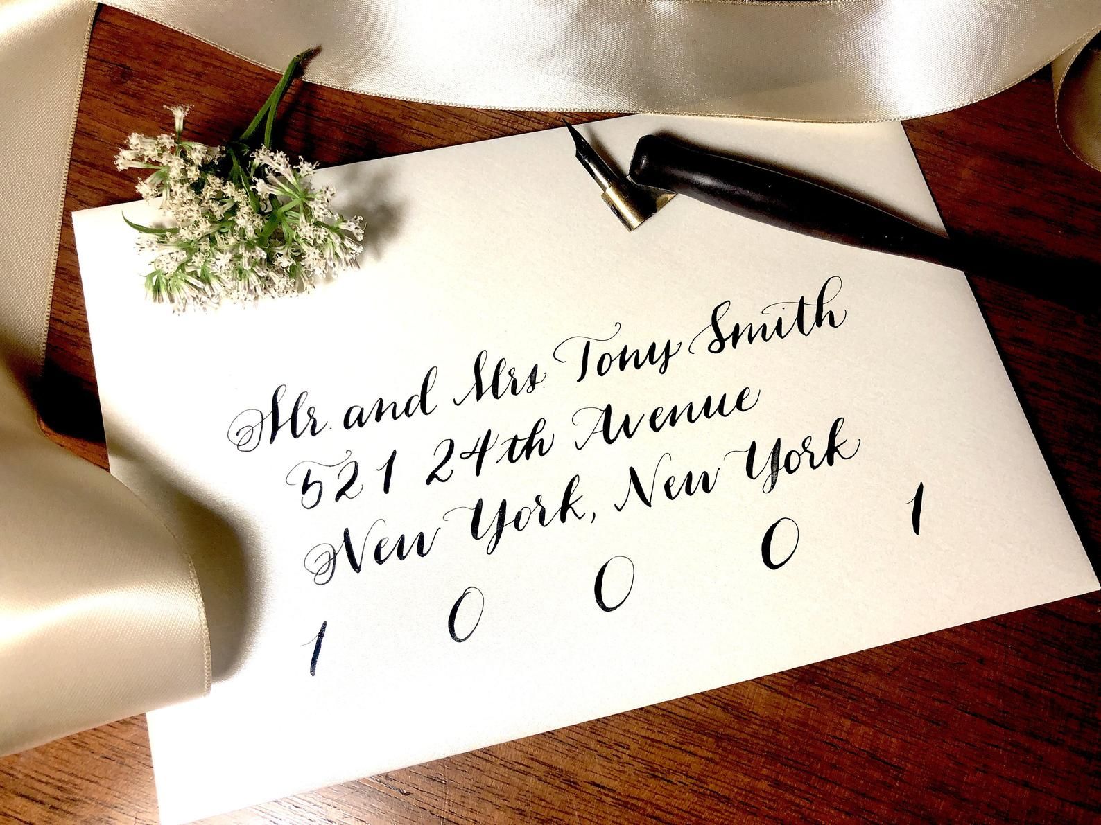 Envelope Addressing Custom Calligraphy Service for Wedding Invites Hand Lettering for Invitations — Etsy