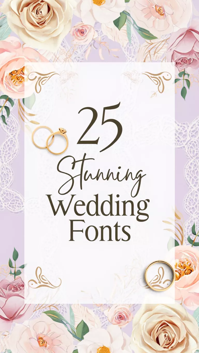 25 Stunning Wedding Fonts for Your Dream Designs