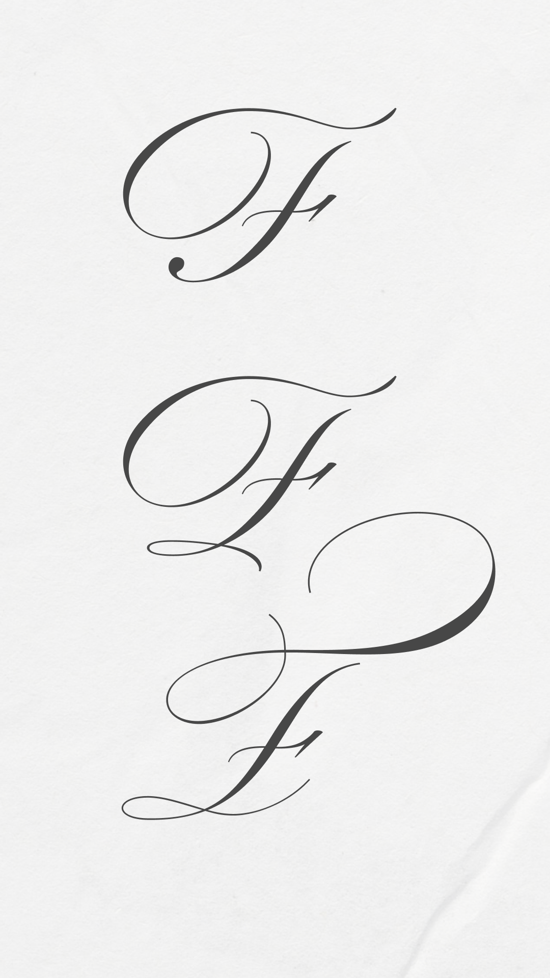 Elegant Letter «F» Variations – Beyond Perfection Script Font