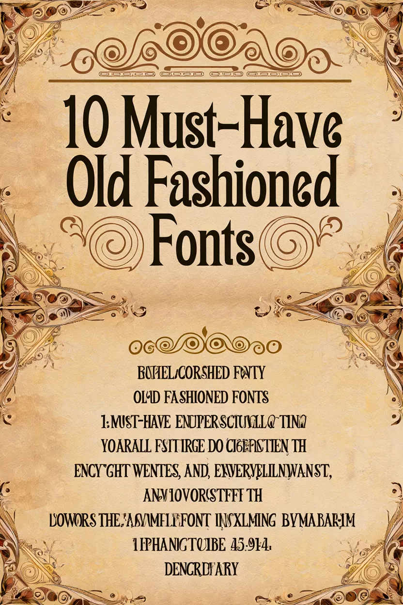 10 Must-Have Old Fashioned Fonts with Elegant Swirls & Scrolls
