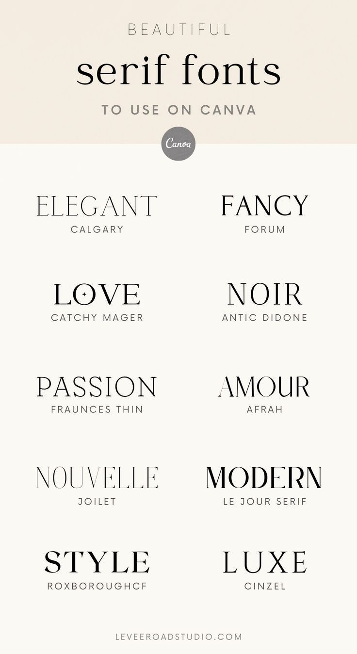 Canva Serif Fonts Aesthetic — Typography, Wedding Fonts & Font Combo Inspiration