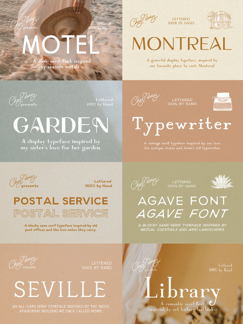 Classic Font Bundle: 8 Original, Hand-Lettered Fonts — Chez Núñez