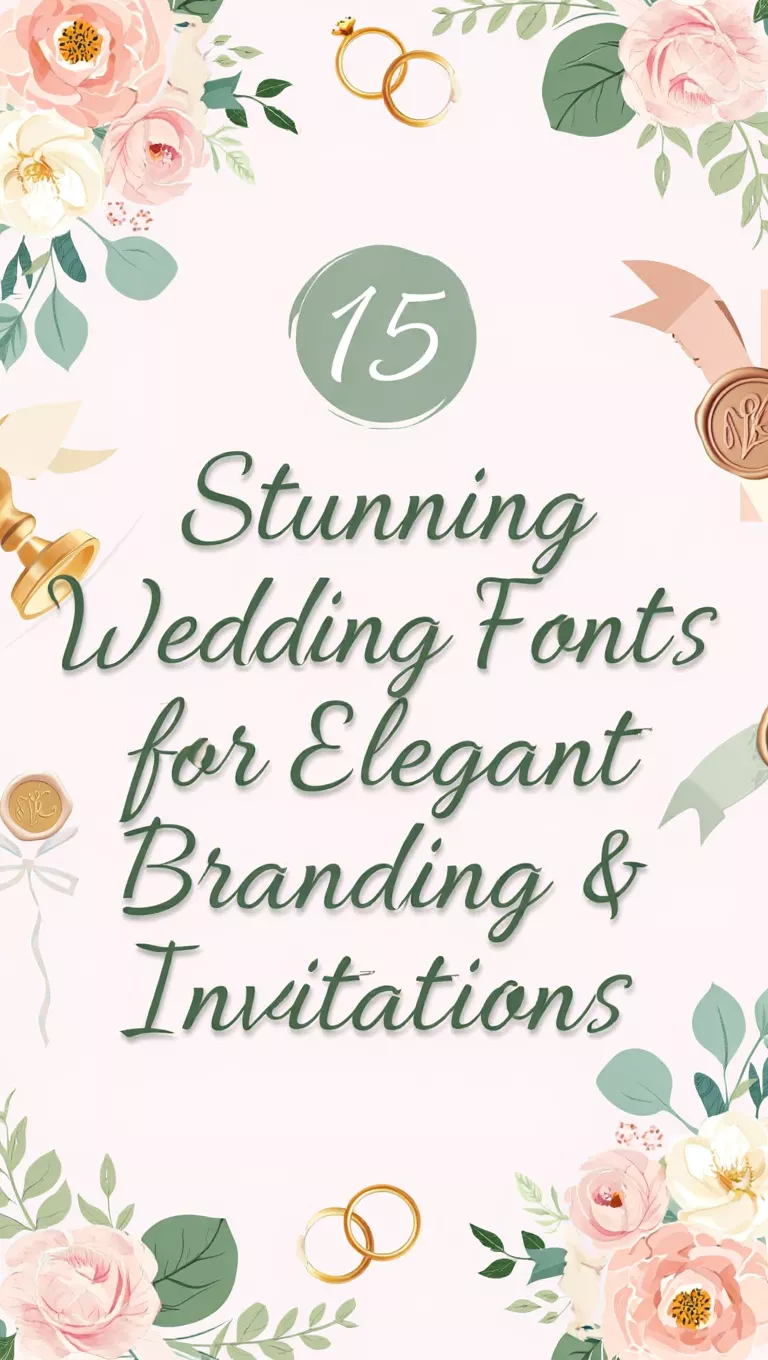 15 Stunning Wedding Fonts for Elegant Branding & Invitations