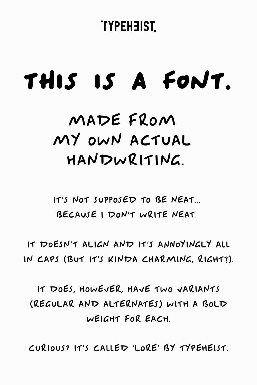 Handwritten Lore: A Unique Font
