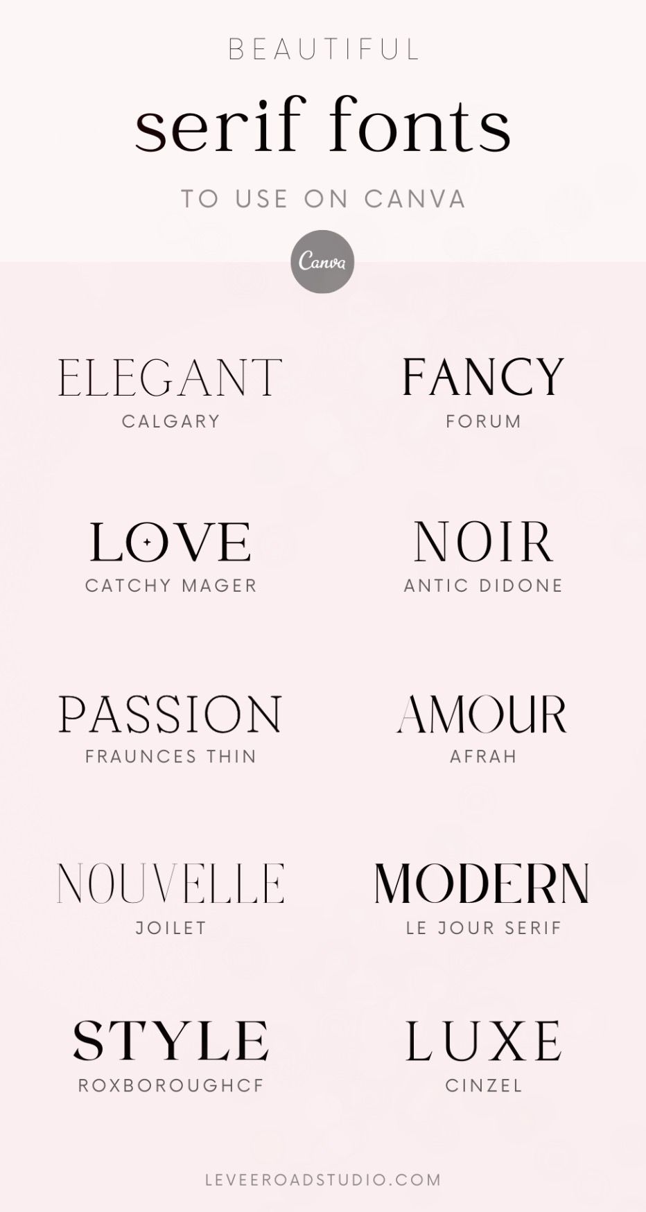 Elegant Serif Fonts to Use on Canva — Wedding Fonts and Calligraphy — Typography & Font Combo