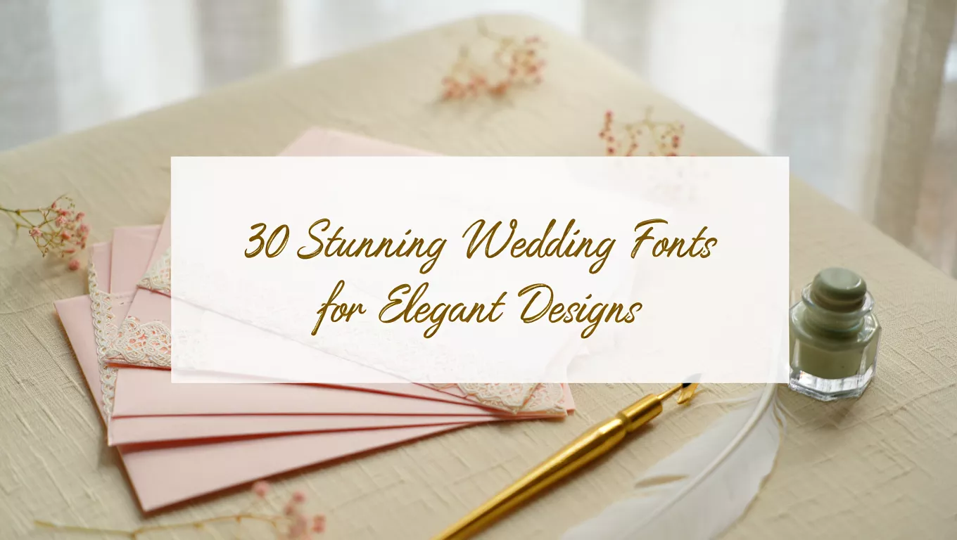 30 Stunning Wedding Fonts for Elegant & Timeless Designs