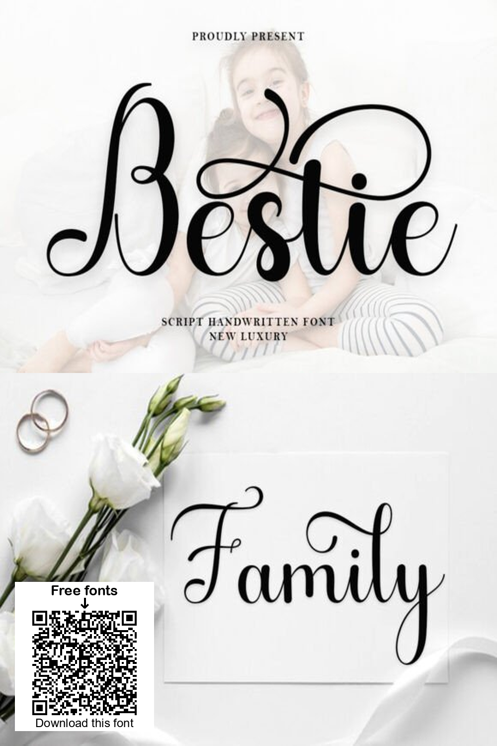 Bestie Font: Sweet Cursive Script for Wedding & Logo Design