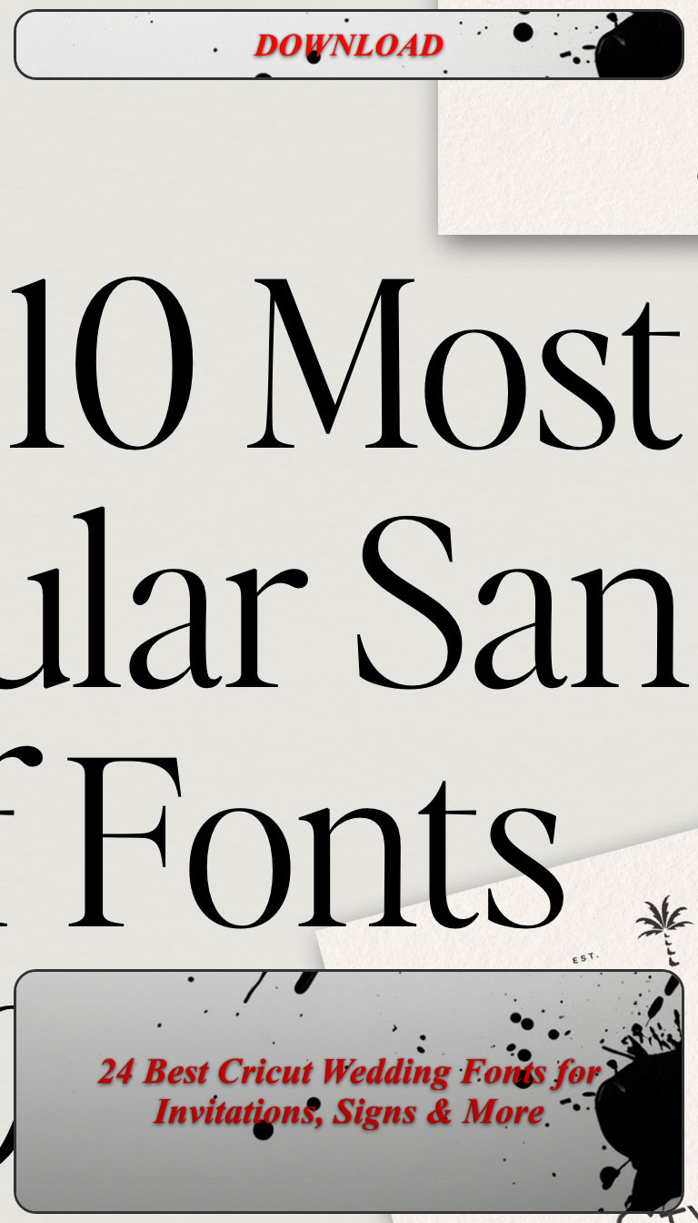 24 Best Cricut Wedding Fonts for Invitations, Signs & More