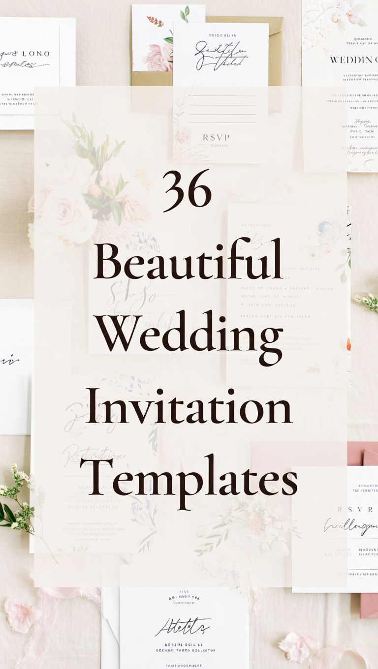 Editable Canva Wedding Invitation Mockup Template Set RSVP Details Card