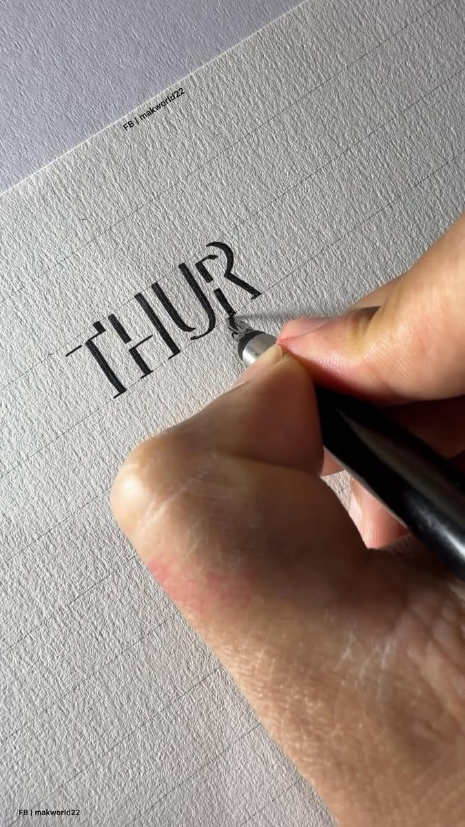 217K views · 1K reactions | THURSDAY in super creative art of 3d shadow lettering #3d #art #lettering | MaK World | Facebook