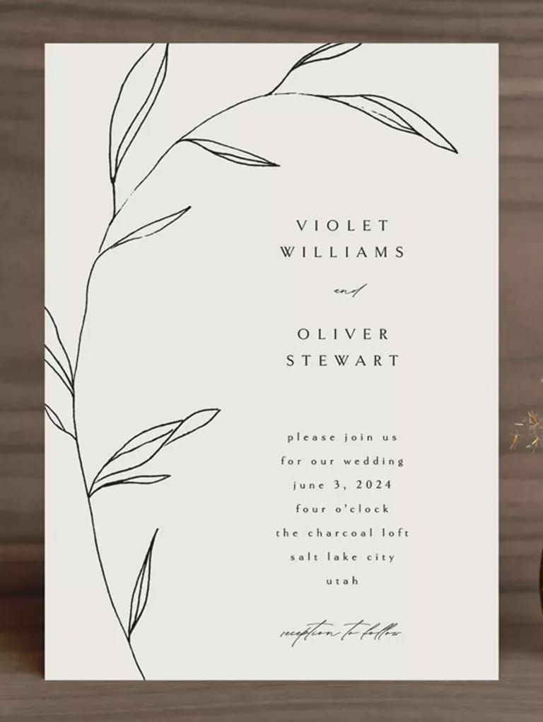21 Simple Wedding Invitations That Make a Big Impression