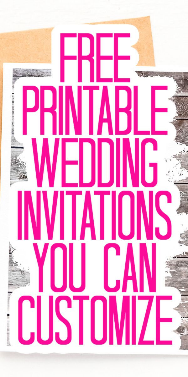 Free Printable Wedding Invitations
