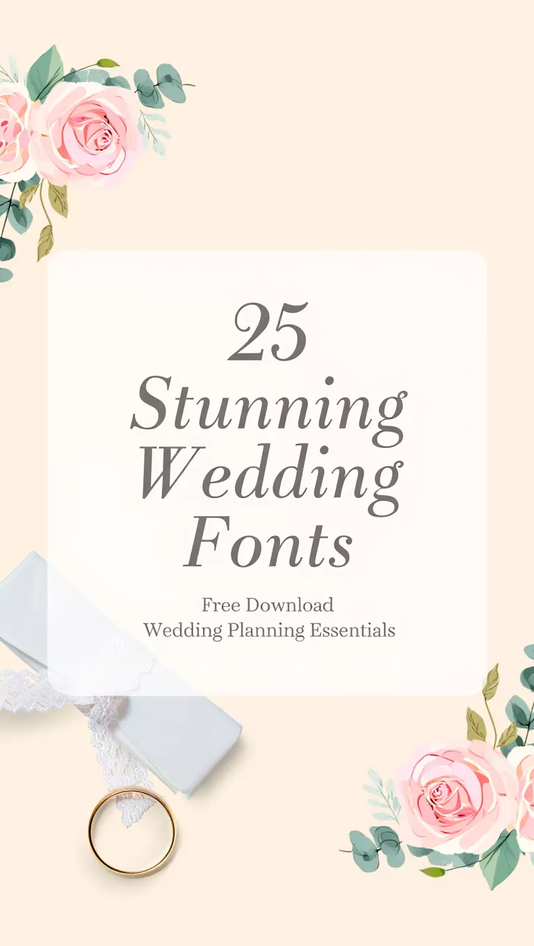 25 Stunning Wedding Fonts for Elegant Designs