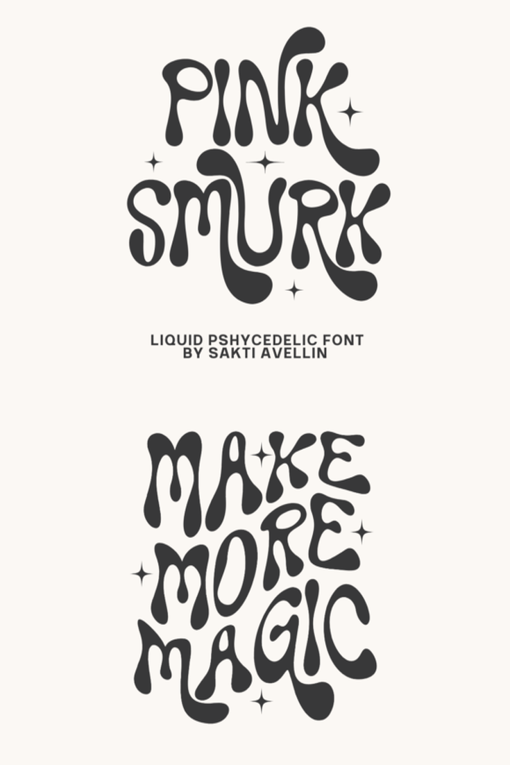 Free Groovy Liquid Font: Psychedelic Vibes 👌