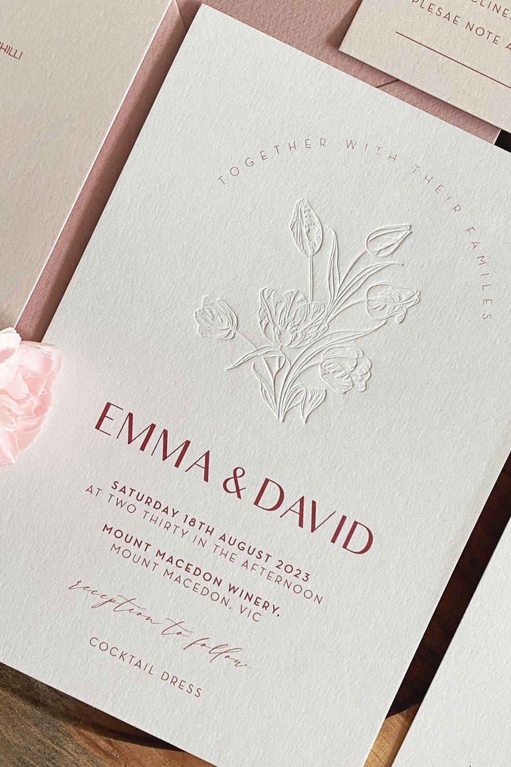 Pre-Pressed «Flowers» Wedding Invitations