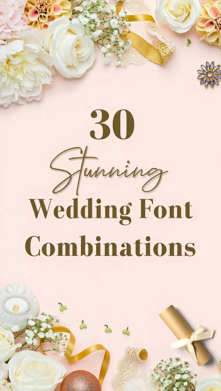 30 Stunning Wedding Font Combinations for Elegant Designs