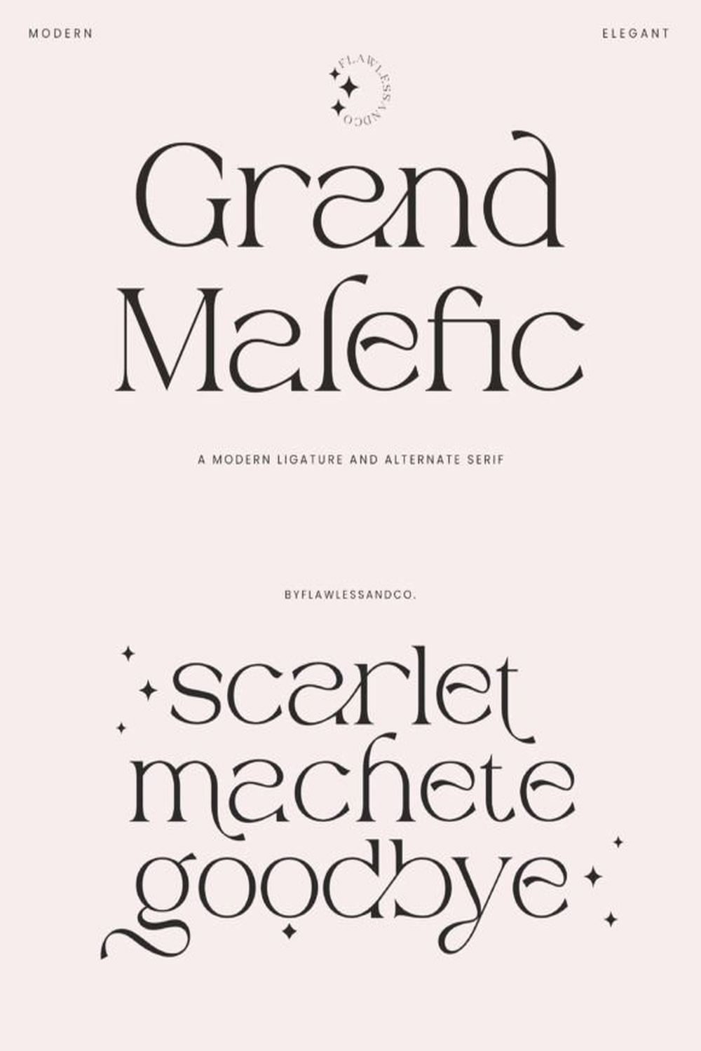 Grand Malefic Font: Modern Elegant Serif for Branding & Logo Design