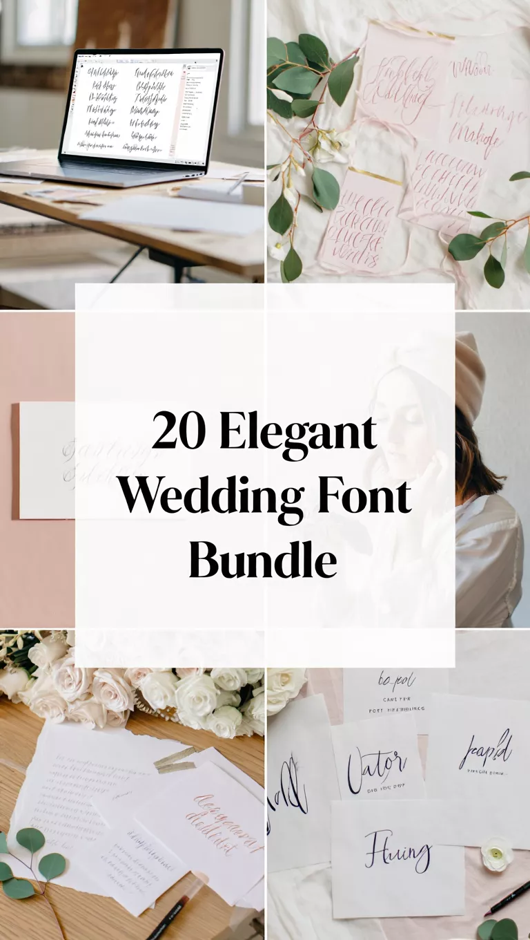 Top 20 Bridal Shower Invitation Fonts Display Wedding Fonts Ultimate Bundle