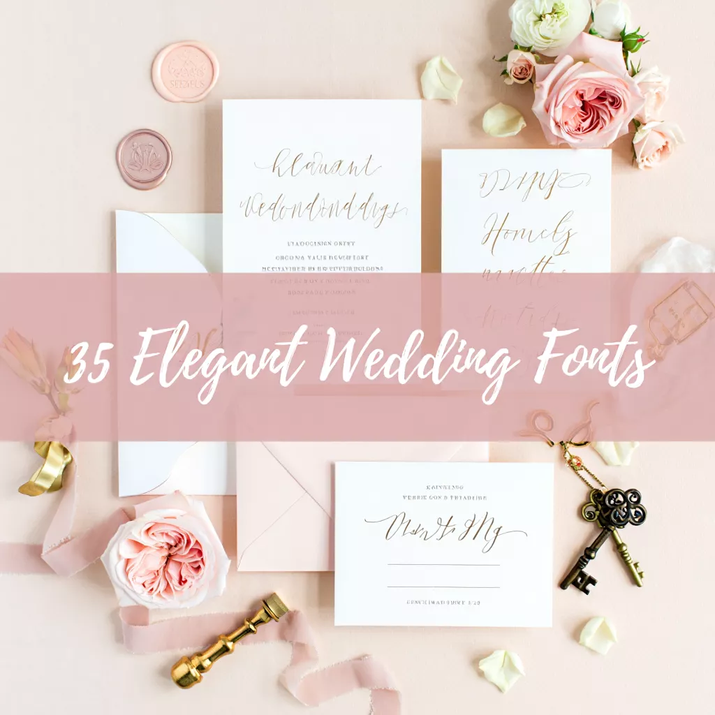 35 Elegant Wedding Fonts Bundle for Beautiful Branding