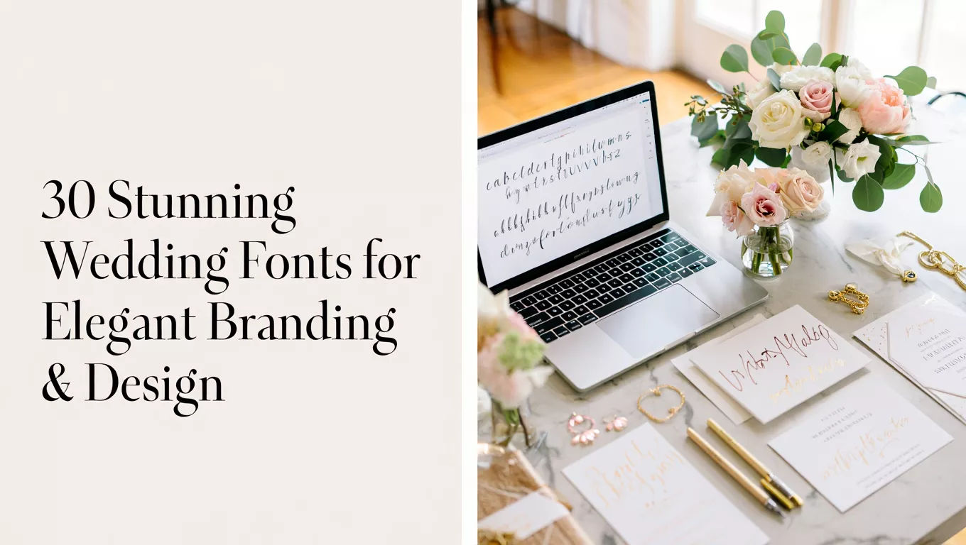 30 Stunning Wedding Fonts for Elegant Branding & Design