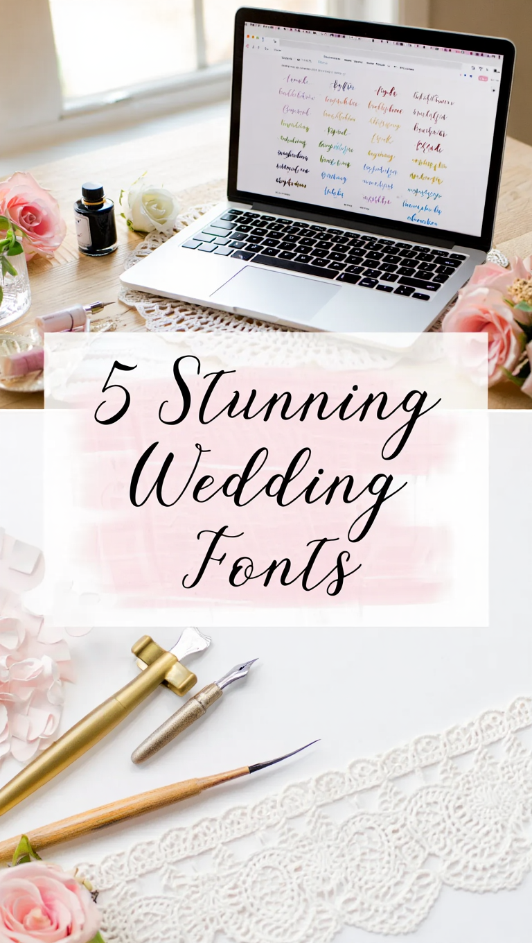 5 Stunning Wedding Fonts for Elegant Branding & Invitations