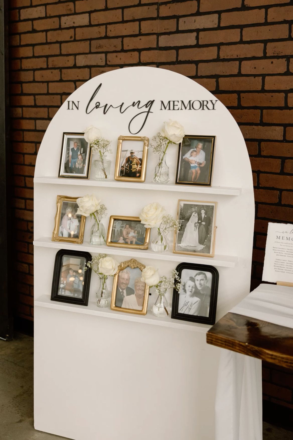 In loving memory sign