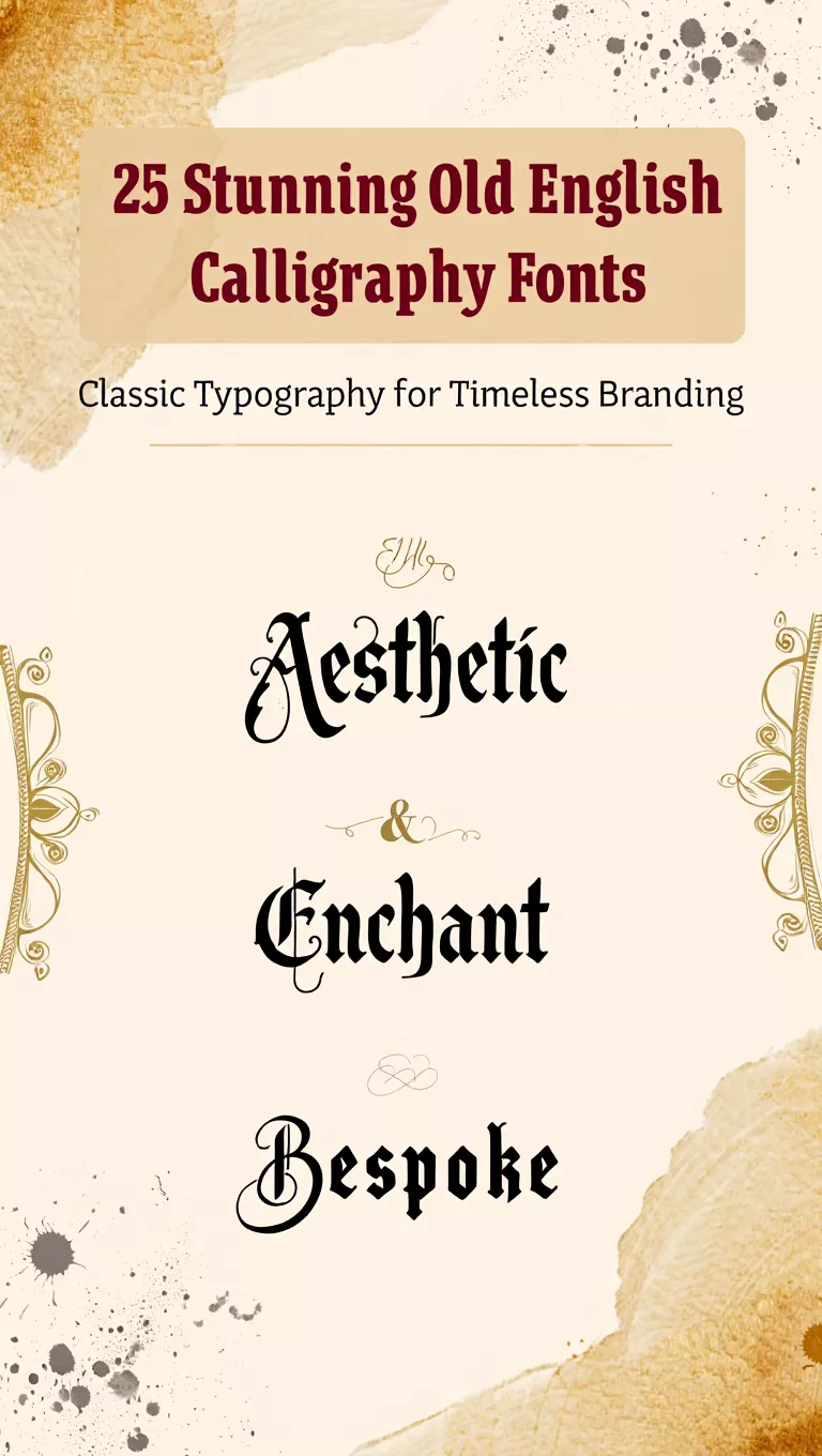 25 Stunning Old English Calligraphy Fonts for Classic Branding