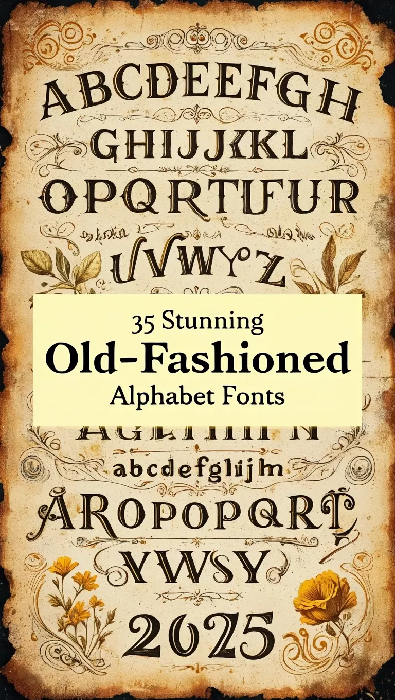 35 Stunning Old-Fashioned Alphabet Fonts with Stylish Upper & Lowercase