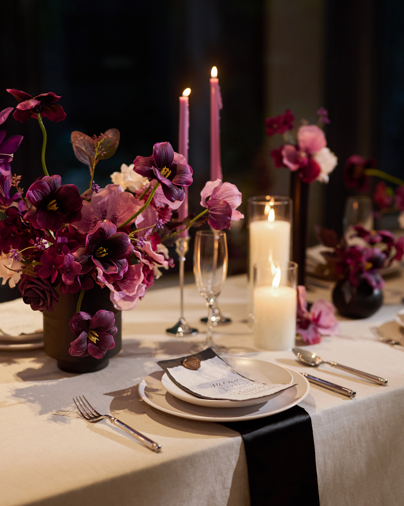 PLUM VELVET IN MIST: A WEDDING THEME INSPIRED BY DUSK IN A PLUM GARDEN