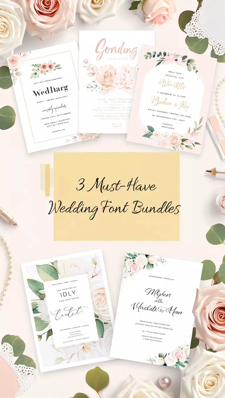 3 Must-Have Wedding Font Bundles for Elegant Designs