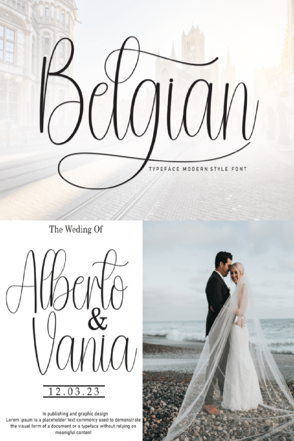 Belgian Font: Sweet and Friendly Handwritten Display for Cute Wedding Invitations