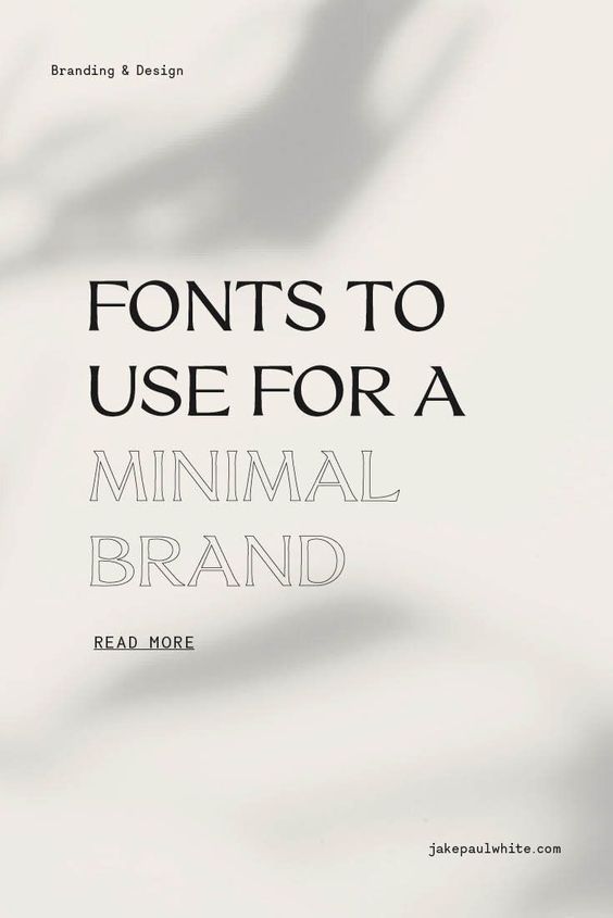 6 Minimal Style Fonts To Use For Your Wellness Brand — Jake Paul White | Design