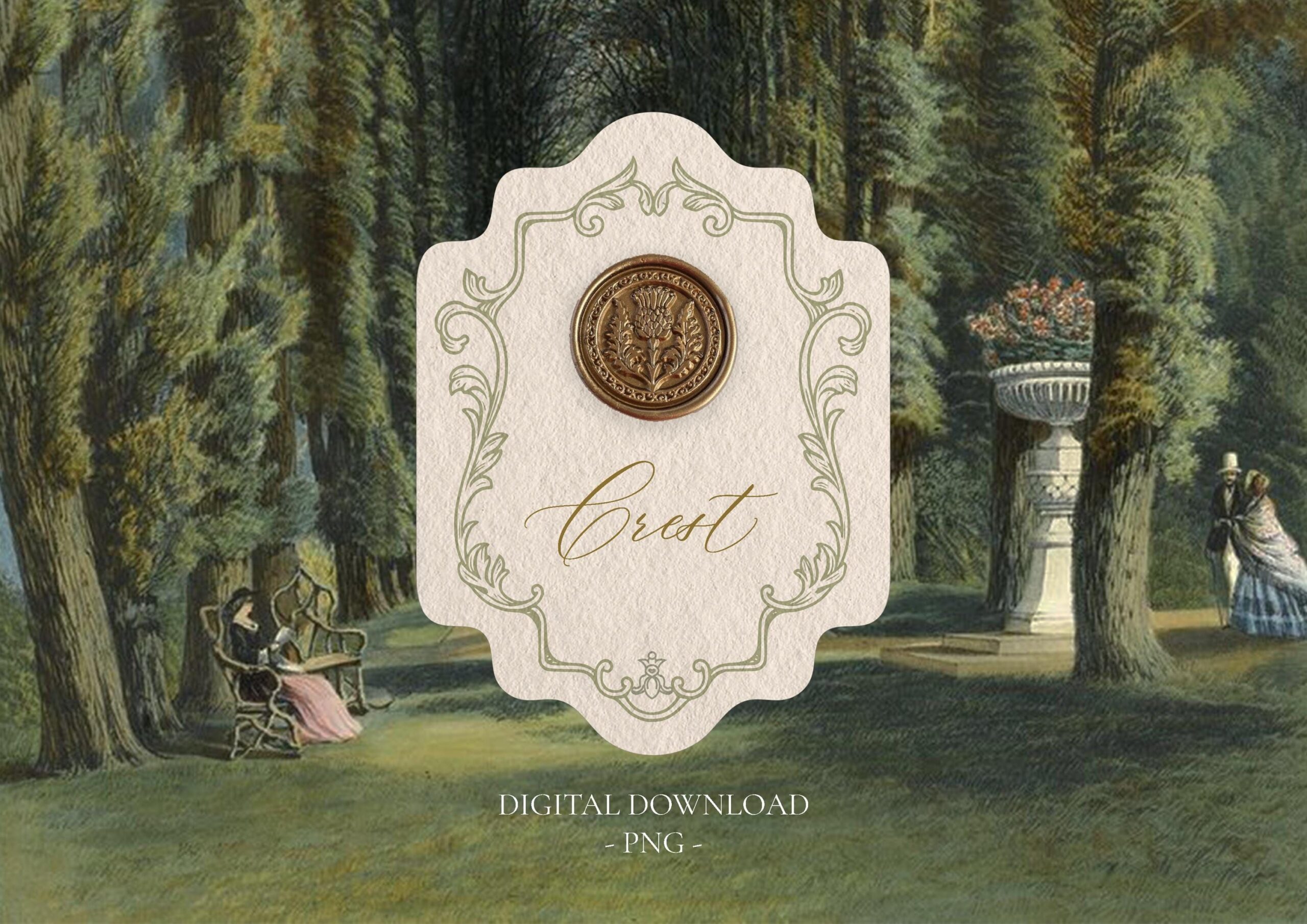 écusson de mariage vintage | PNG | Cartes de visite imprimables — téléchargement numérique