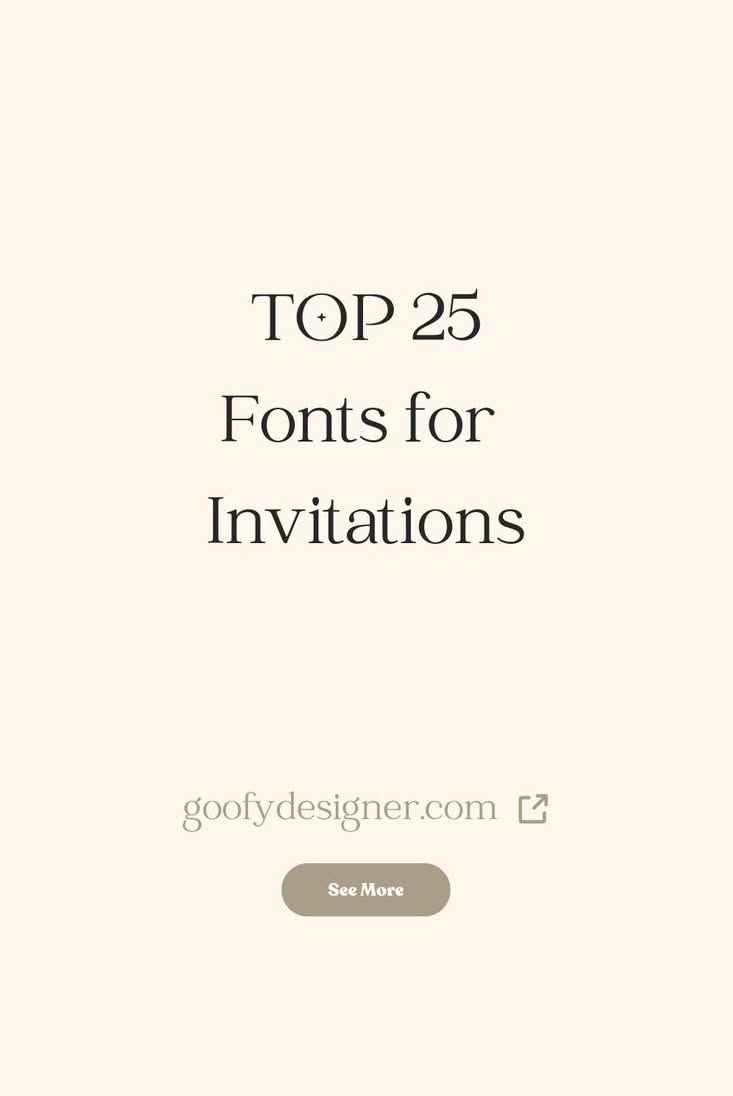 25 Font Ideas for Invitations