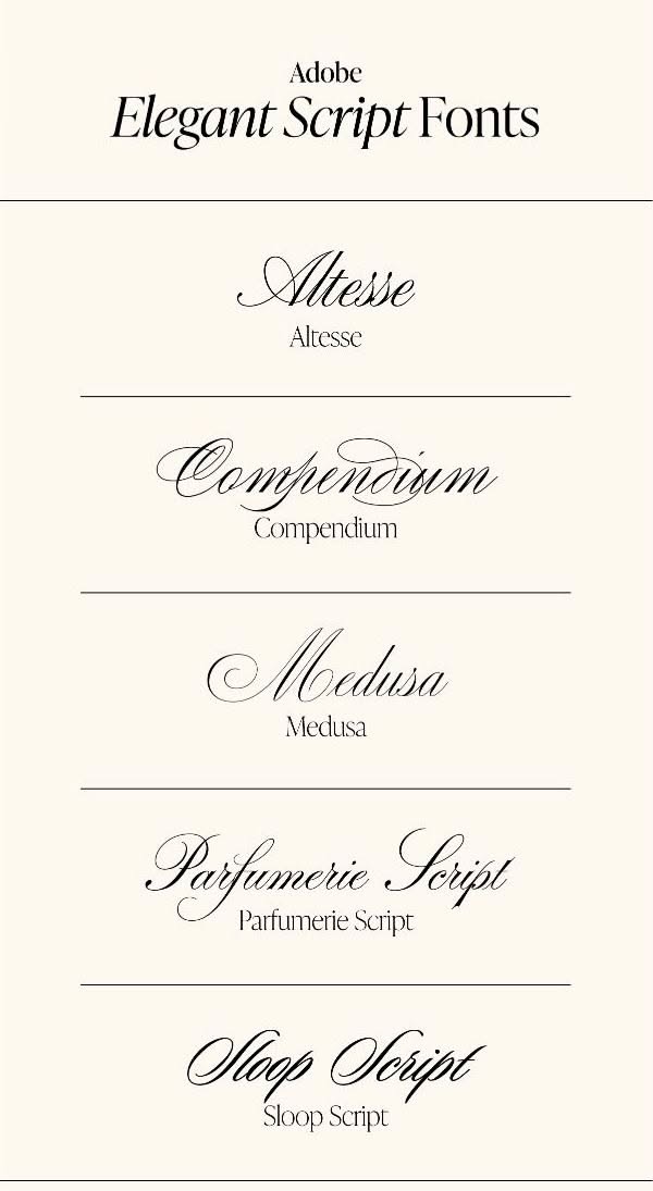 Elegant Adobe Script Fonts | studiolyssdesign.ca◽