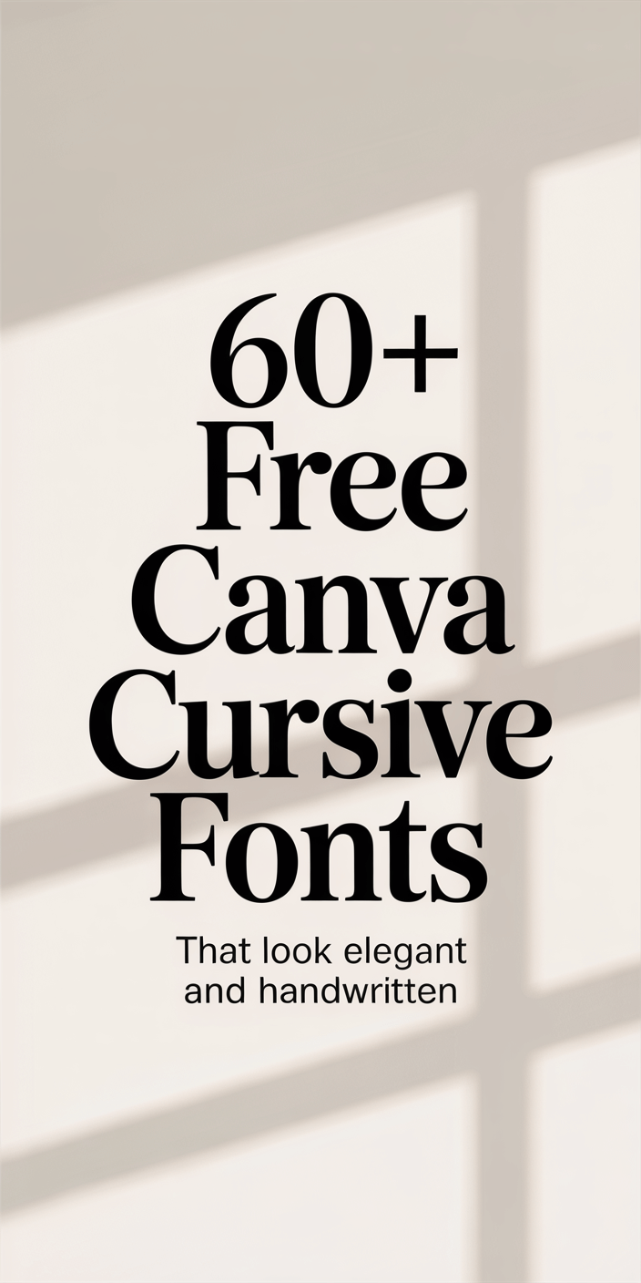 60+ Free Canva Cursive Fonts That Look Elegant and Handwritten