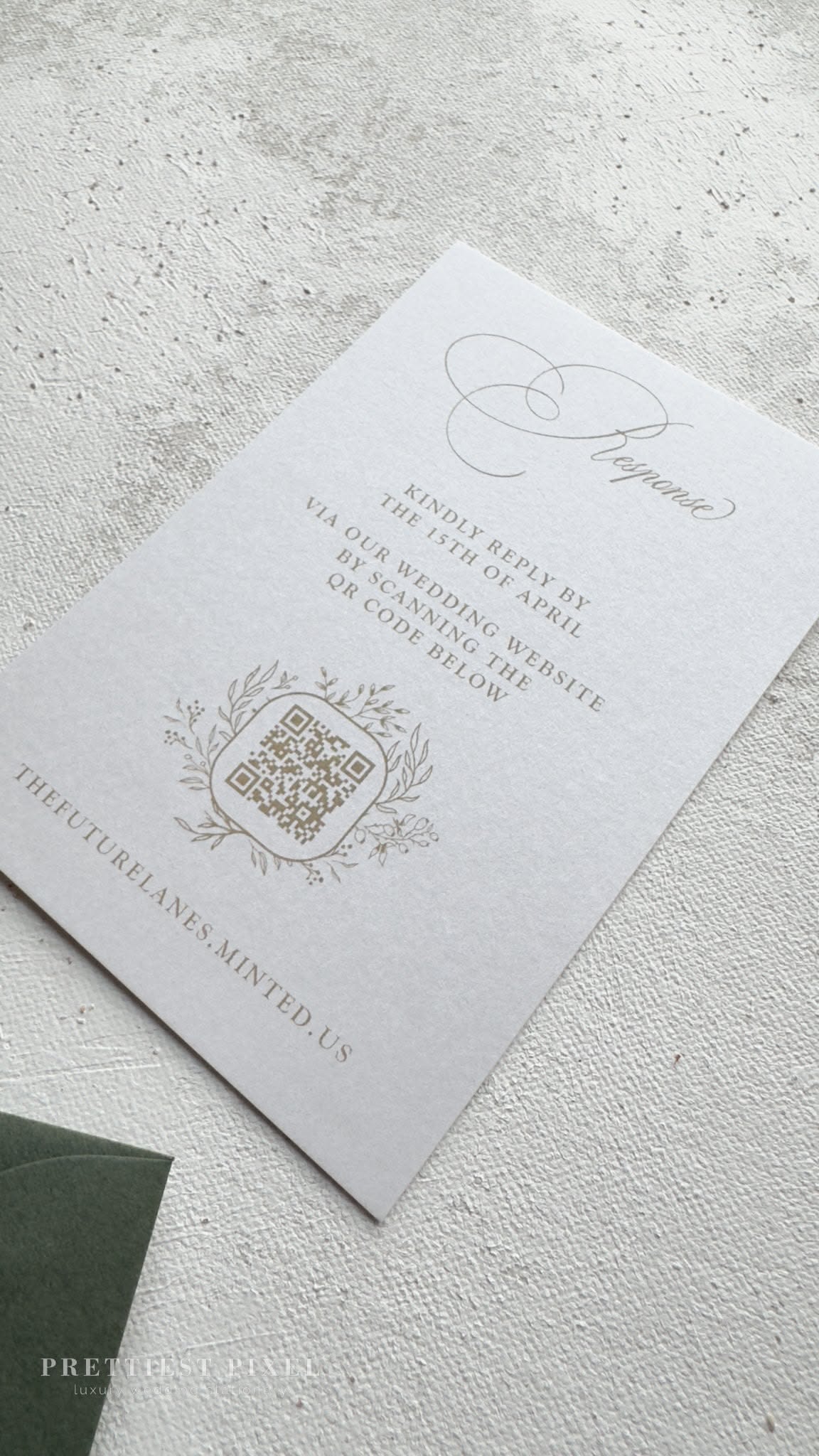 Digitally Printed Wedding Invitations – Elegant Invitation Suite with RSVP Card Included Style 97 — 200