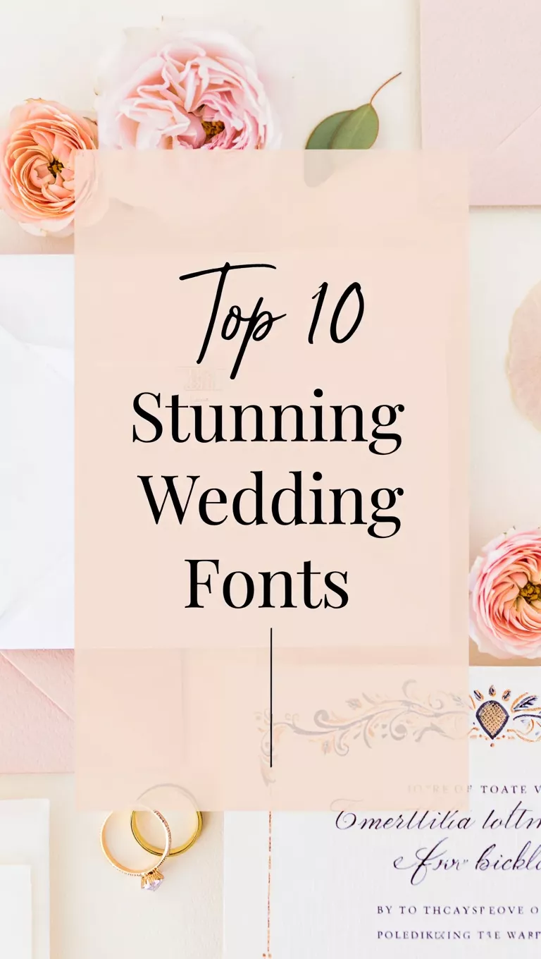 Top 10 Stunning Wedding Fonts for Elegant Branding & Design