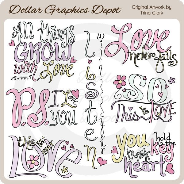 Love Word Art — Clip Art